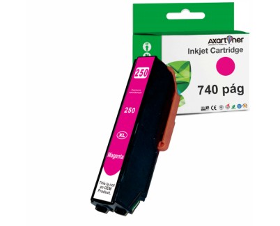 Compatible Epson 250XL / 250 Magenta Cartucho de Tinta C13T16P34010 / C13T16N34010 para Epson Expression Photo XP-980 / XP980