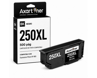 Compatible Epson 250XL / 250 Negro Cartucho de Tinta C13T16P14010 / C13T16N14010 para Epson Expression Photo XP-980 / XP980