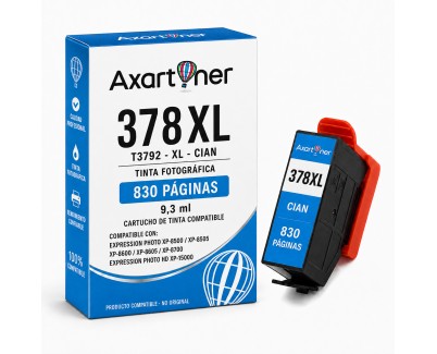 Compatible EPSON 378XL - T3792 / T3782 Cyan Cartucho de Tinta C13T37924010 / C13T37824010