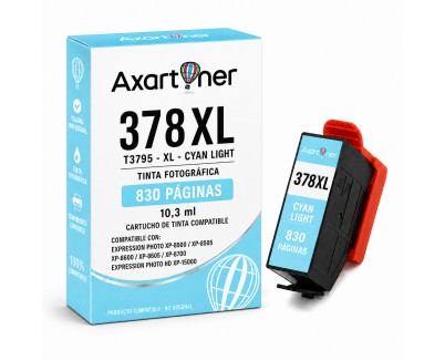 Compatible EPSON 378XL - T3795 / T3785 Cyan Light Cartucho de Tinta C13T37954010 / C13T37854010