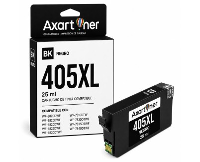 Compatible Epson 405XL Negro C13T05H14010 / C13T05G14010 Cartucho de Tinta para WorkForce Pro WF3820, 3825, 3830, 4820, 4825, 4830, 7830, 7835, 7840