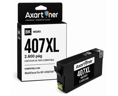 Compatible Epson 407 Negro Cartucho de Tinta C13T07U140 para WorkForce Pro WF4745