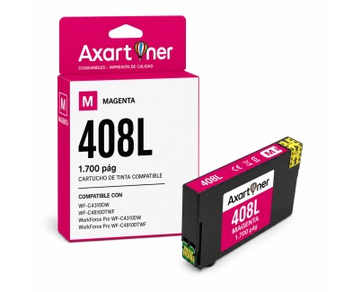 Compatible Epson 408 / 408L XL Magenta Cartucho de Tinta C13T09K34010 para Epson Workforce Pro WF-C4310DW / WF-C4810DTWF