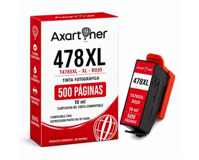 Compatible Epson 478XL Rojo Cartucho de Tinta - C13T04F54010 para Epson Expression Photo HD XP-15000