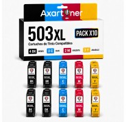 Compatible Epson 503XL Pack de 10 Cartuchos de Tinta C13T09R64010 para Epson Expression Home XP-5200, XP-5205, WorkForce WF-2960DWF,  WorkForce WF-2965DWF