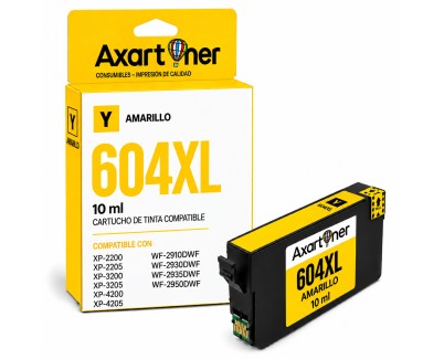Compatible Epson 604XL Amarillo Cartucho de Tinta C13T10H44010 / C13T10G44010 para XP2200, XP2205, XP3200, XP4200, XP4205, WF2910, WF2930, WF2935, WF2950