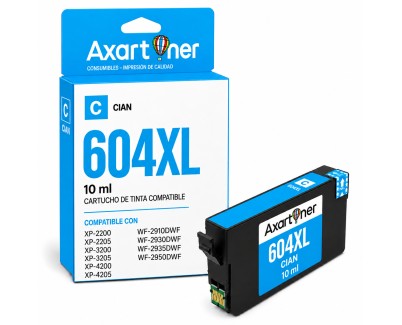 Compatible Epson 604XL Cyan Cartucho de Tinta C13T10H24010 / C13T10G24010 para XP2200, XP2205, XP3200, XP4200, XP4205, WF2910, WF2930, WF2935, WF2950