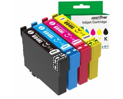 Compatible Epson 604XL Pack de 4 Cartuchos de Tinta C13T10H64010 para XP2200, XP2205, XP3200, XP4200, XP4205, WF2910, WF2930, WF2935, WF2950