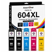 Compatible Epson 604XL Pack de 5 Cartuchos de Tinta C13T10H64010 para XP2200, XP2205, XP3200, XP4200, XP4205, WF2910, WF2930, WF2935, WF2950