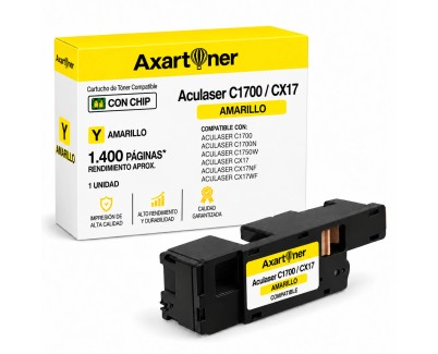 Compatible Epson Aculaser C1700 / C1750 / CX17 Amarillo Cartucho de Toner C13S050611