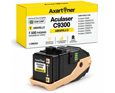 Compatible Epson Aculaser C9300 Amarillo Cartucho de Toner C13S050602