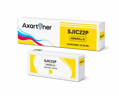 Compatible Epson SJIC22P Amarillo Cartucho de Tinta Pigmentada C33S020604 / SJIC22P(Y) para Epson ColorWorks C3500, TM-C3500