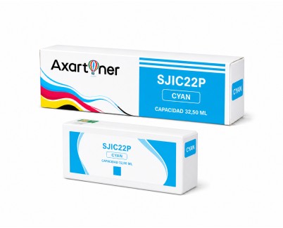 Compatible Epson SJIC22P Cyan Cartucho de Tinta Pigmentada C33S020602 / SJIC22P(C) para Epson ColorWorks C3500, TM-C3500