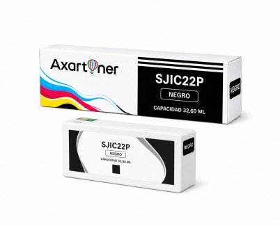 Compatible Epson SJIC22P Negro Cartucho de Tinta Pigmentada C33S020601 / SJIC22P(K) para Epson ColorWorks C3500, TM-C3500