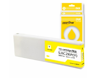 Compatible Epson SJIC26P Amarillo Cartucho de Tinta Pigmentada C33S020621 / SJIC26PY para ColorWorks C7500, TM-C7500