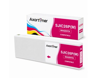 Compatible Epson SJIC26P Magenta Cartucho de Tinta Pigmentada C33S020620 / SJIC26PM para ColorWorks C7500, TM-C7500