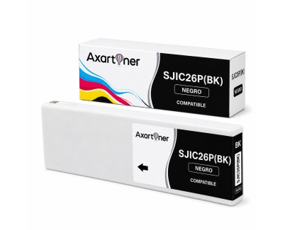 Compatible Epson SJIC26P Negro Cartucho de Tinta Pigmentada C33S020618 / SJIC26PK para ColorWorks C7500, TM-C7500
