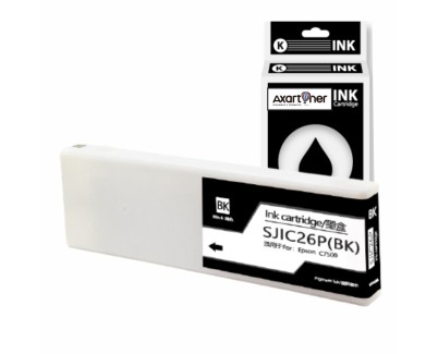 Compatible Epson SJIC26P Negro Cartucho de Tinta Pigmentada C33S020618 / SJIC26PK para ColorWorks C7500, TM-C7500