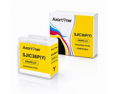 Compatible Epson SJIC36P Amarillo Cartucho de Tinta Pigmentada C13T44C440 / SJIC36P(Y) para Epson ColorWorks C6000 C6000Ae C6000Pe C6500 C6500Ae C6500Pe