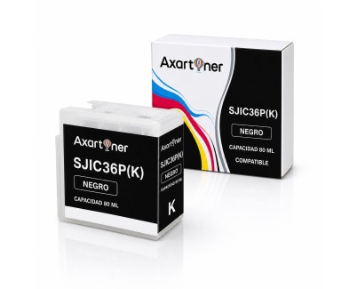 Compatible Epson SJIC36P Negro Cartucho de Tinta Pigmentada C13T44C140 / SJIC36P(K) para Epson ColorWorks C6000 C6000Ae C6000Pe C6500 C6500Ae C6500Pe