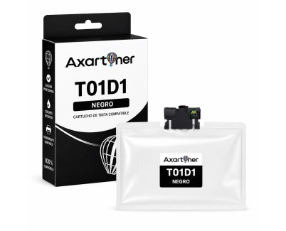 Compatible Epson T01D1 / T01C1 Negro Cartucho de Tinta Pigmentada C13T01D100 para Epson WorkForce Pro WF-C529, WF-C579