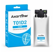 Compatible Epson T01D2 / T01C1 Cyan Cartucho de Tinta Pigmentada C13T01D200 para Epson WorkForce Pro WF-C529, WF-C579