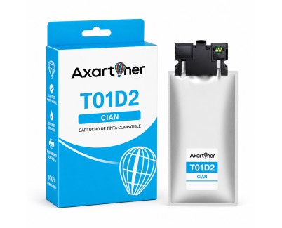 Compatible Epson T01D2 / T01C1 Cyan Cartucho de Tinta Pigmentada C13T01D200 para Epson WorkForce Pro WF-C529, WF-C579
