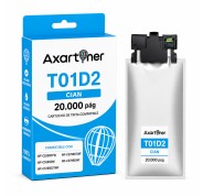 Compatible Epson T01D2 / T01C1 Cyan Cartucho de Tinta Pigmentada C13T01D200 para Epson WorkForce Pro WF-C529, WF-C579