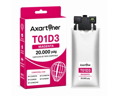 Compatible Epson T01D3 / T01C3 Magenta Cartucho de Tinta Pigmentada C13T01D300 para Epson WorkForce Pro WF-C529, WF-C579