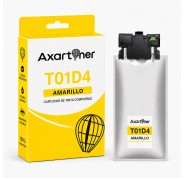 Compatible Epson T01D4 / T01C4 Amarillo Cartucho de Tinta Pigmentada C13T01D400 para Epson WorkForce Pro WF-C529, WF-C579