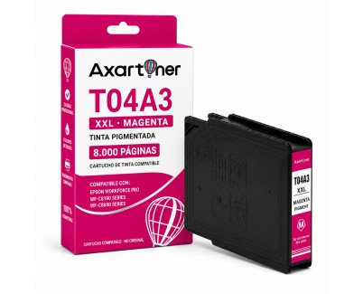 Compatible Epson T04A3 Magenta Cartucho de Tinta Pigmentada C13T04A340 WorkForce Pro WF-C8190, WF-C8690