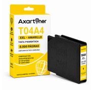 Compatible Epson T04A4 Amarillo Cartucho de Tinta Pigmentada C13T04A440 WorkForce Pro WF-C8190, WF-C8690