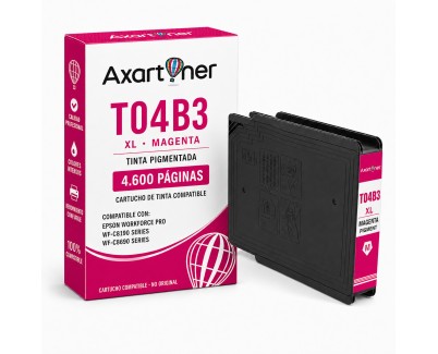 Compatible Epson T04B3 Magenta Cartucho de Tinta Pigmentada C13T04B340 WorkForce Pro WF-C8190, WF-C8610, WF-C8690