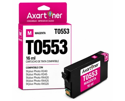Compatible Epson T0553 Magenta Cartucho de Tinta C13T05534010 para Stylus Photo R240, R245, RX420, RX425, RX520