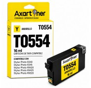 Compatible Epson T0554 Amarillo Cartucho de Tinta C13T05544010 para Stylus Photo R240, R245, RX420, RX425, RX520