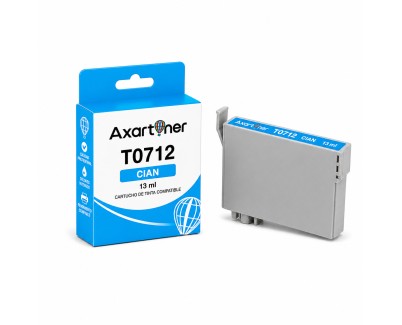 Compatible Epson T0712 / T0892 Cyan Cartucho de Tinta C13T07124012 / C13T08924011