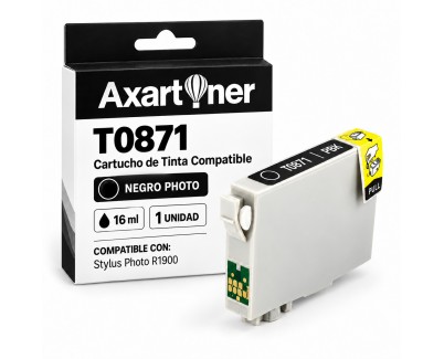 Compatible EPSON T0871 NEGRO PHOTO CARTUCHO DE TINTA C13T08714010 para Stylus Photo R1900