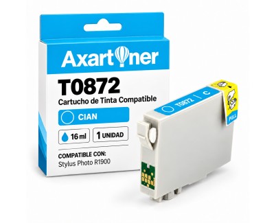 Compatible EPSON T0872 CYAN CARTUCHO DE TINTA C13T08724010 para Stylus Photo R1900