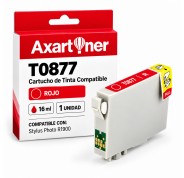 Compatible EPSON T0877 ROJO CARTUCHO DE TINTA C13T08774010 para Stylus Photo R1900