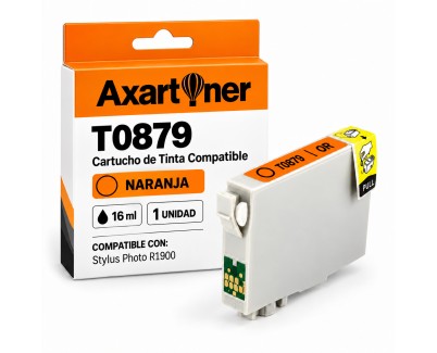 Compatible EPSON T0879 NARANJA CARTUCHO DE TINTA C13T08794010 para Stylus Photo R1900