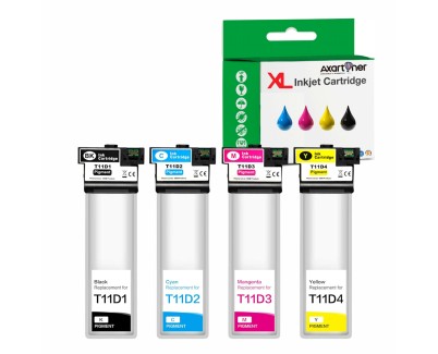 Compatible Pack x4 Epson T11D1 / T11D2 / T11D3 / T11D4 Cartuchos de Tinta para Epson WorkForce Pro WF-C539DW / WF-C5890DWF