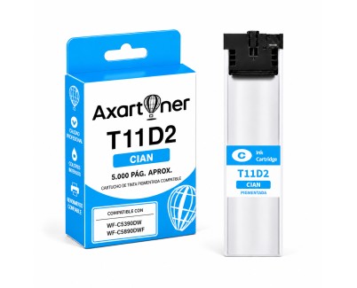 Compatible Epson T11D2 / T11C2 Cyan Cartucho de Tinta Pigmentada C13T11D240 / C13T11C240 para Epson WorkForce Pro WF-C539DW / WF-C5890DWF