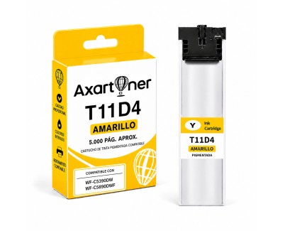 Compatible Epson T11D4 / T11C4 Amarillo Cartucho de Tinta Pigmentada C13T11D440 / C13T11C440 para Epson WorkForce Pro WF-C539DW / WF-C5890DWF
