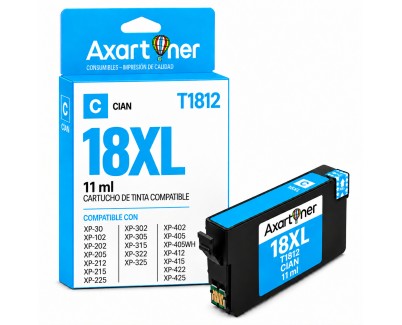 Compatible Epson T1812 / T1802 - 18XL Cyan Cartucho de Tinta C13T18124012 / C13T18024012