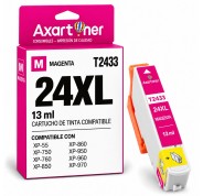 Compatible Epson T2433 / T2423 - 24XL Magenta Cartucho de Tinta C13T24334012 / C13T24234012 para Expression Photo XP-55 XP-750 XP-760 XP-850 XP-860 XP-950 XP-960 XP-970
