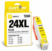 Compatible Epson T2434 / T2424 - 24XL Amarillo Cartucho de Tinta C13T24344012 / C13T24244012 para Expression Photo XP-55 XP-750 XP-760 XP-850 XP-860 XP-950 XP-960 XP-970