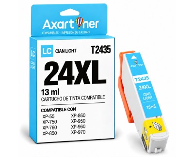 Compatible Epson T2435 / T2425 - 24XL Cyan Light Cartucho de Tinta C13T24354012 / C13T24254012 para Expression Photo XP-55 XP-750 XP-760 XP-850 XP-860 XP-950 XP-960 XP-970