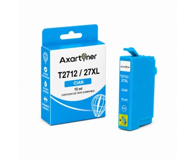 Compatible Epson T2712 / T2702 - 27XL Cyan Cartucho de Tinta C13T27124010 / C13T27024010