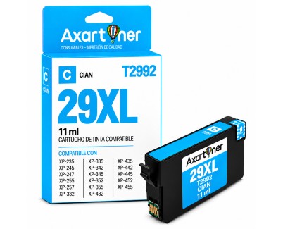 Compatible Epson T2992 / T2982 - 29XL Cyan Cartucho de Tinta C13T29924012 / C13T29824012