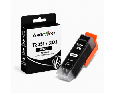 Compatible Epson T3351 / T3331 - 33XL Negro Cartucho de Tinta C13T33514012 / C13T33314012 para Expression Premium XP530 XP540 XP630 XP635 XP640 XP645 XP7100 XP830 XP900